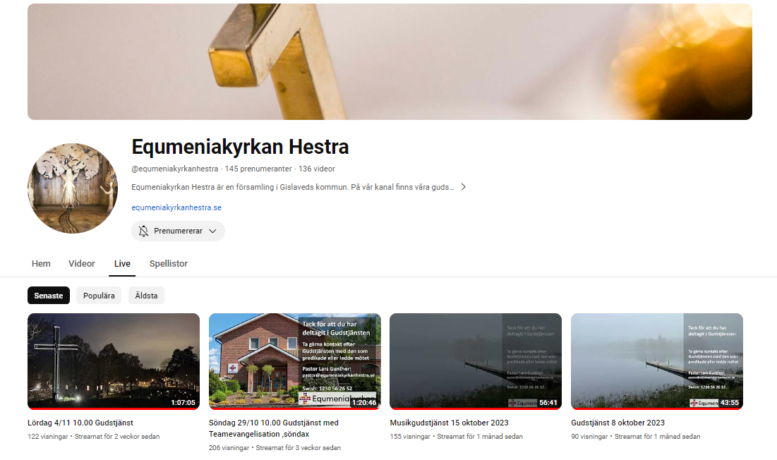 YouTube - Equmeniakyrkan Hestra